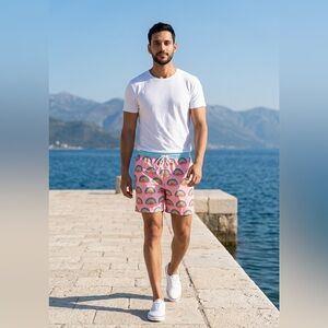 Way to Celebrate Men's Pride Graphic Print Swim Trunks Sz S NWT